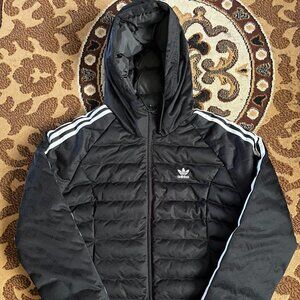 ADIDAS Black Puffer Zip Up Jacket